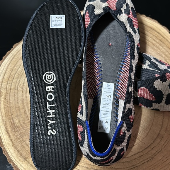 Rothy’s The Flat Round Red Cat Leopard Animal Print Women's Flats Shoes - Picture 7 of 9